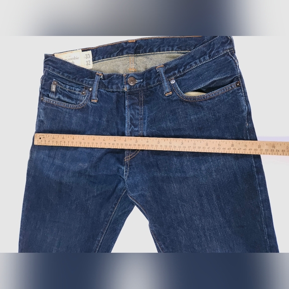Abercrombie Dark Wash Classic Straight Blue Denim Jeans 33x26 - Picture 7 of 15